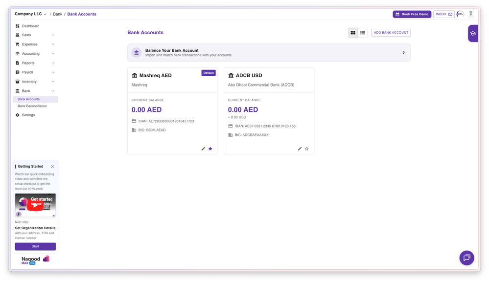 Connect multiple bank accounts