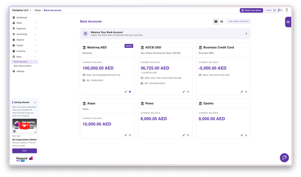 Organize expense management tools
