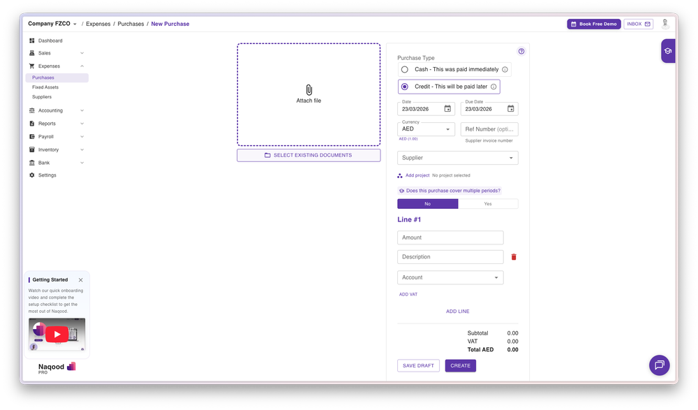 Store receipts in the cloud
